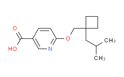 CAS No. 1427015-18-6, 6-((1-Isobutylcyclobutyl)methoxy)nicotinic acid