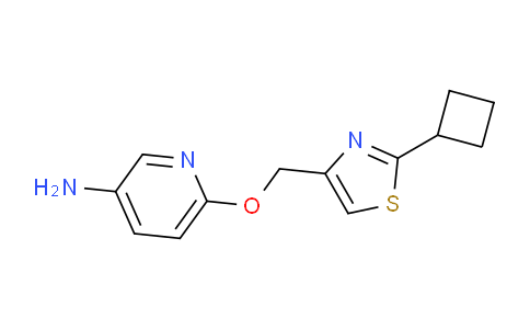 CAS No. 1708263-43-7, 6-((2-Cyclobutylthiazol-4-yl)methoxy)pyridin-3-amine