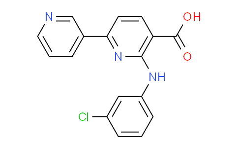 CAS No. 71204-02-9, 6-((3-Chlorophenyl)amino)-[2,3'-bipyridine]-5-carboxylic acid