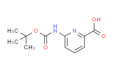 CAS No. 258497-21-1, 6-((tert-Butoxycarbonyl)amino)picolinic acid