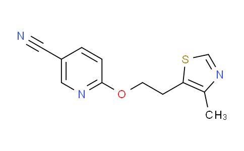 CAS No. 1016875-35-6, 6-(2-(4-Methylthiazol-5-yl)ethoxy)nicotinonitrile