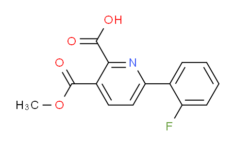 CAS No. 1443288-77-4, 6-(2-Fluorophenyl)-3-(methoxycarbonyl)picolinic acid