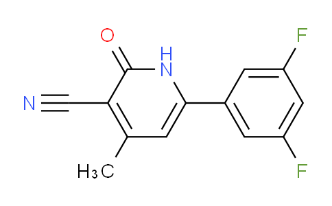 CAS No. 1956325-51-1, 6-(3,5-Difluorophenyl)-4-methyl-2-oxo-1,2-dihydropyridine-3-carbonitrile