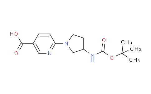 CAS No. 1710833-48-9, 6-(3-((tert-Butoxycarbonyl)amino)pyrrolidin-1-yl)nicotinic acid