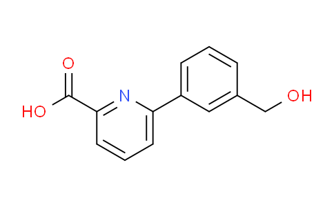 CAS No. 1262004-32-9, 6-(3-(Hydroxymethyl)phenyl)picolinic acid