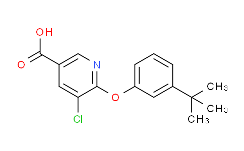 CAS No. 1099115-90-8, 6-(3-(tert-Butyl)phenoxy)-5-chloronicotinic acid