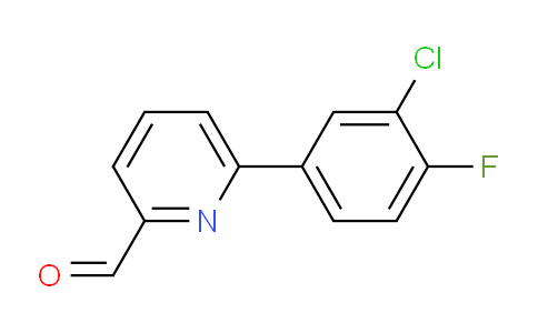 CAS No. 1401165-63-6, 6-(3-Chloro-4-fluorophenyl)picolinaldehyde