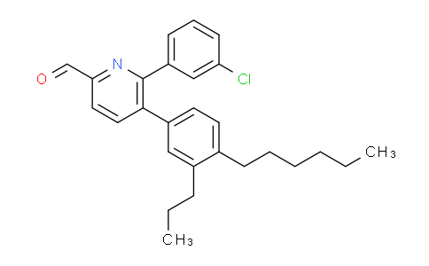 CAS No. 1350436-46-2, 6-(3-Chlorophenyl)-5-(4-hexyl-3-propylphenyl)picolinaldehyde