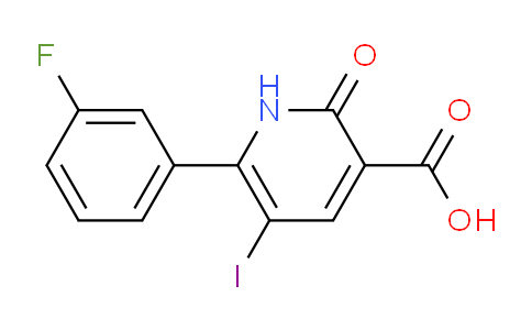 CAS No. 1707735-69-0, 6-(3-Fluorophenyl)-5-iodo-2-oxo-1,2-dihydropyridine-3-carboxylic acid