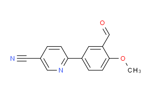 CAS No. 769972-00-1, 6-(3-Formyl-4-methoxyphenyl)nicotinonitrile