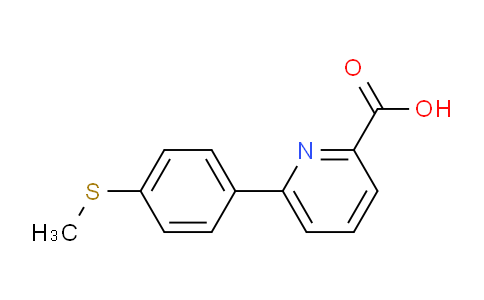 CAS No. 1261931-53-6, 6-(4-(Methylthio)phenyl)picolinic acid