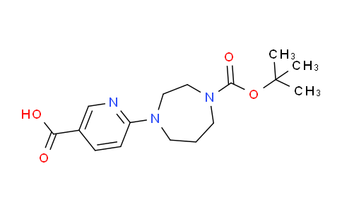 CAS No. 502133-50-8, 6-(4-(tert-Butoxycarbonyl)-1,4-diazepan-1-yl)nicotinic acid