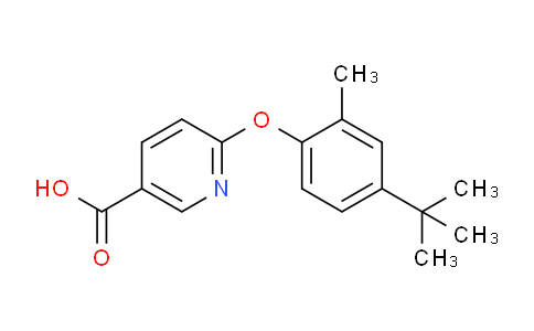 CAS No. 1099155-64-2, 6-(4-(tert-Butyl)-2-methylphenoxy)nicotinic acid
