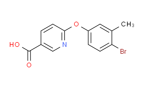 CAS No. 1160264-56-1, 6-(4-Bromo-3-methylphenoxy)nicotinic acid