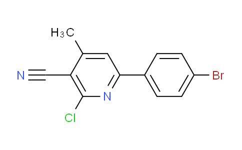 CAS No. 1956331-61-5, 6-(4-Bromophenyl)-2-chloro-4-methylnicotinonitrile