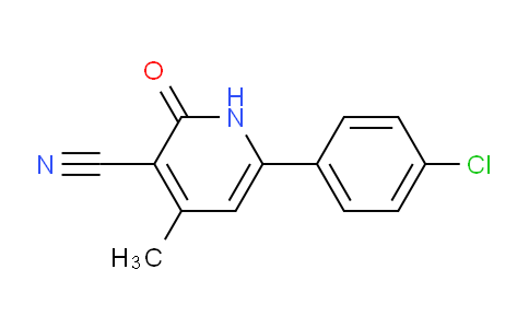 CAS No. 134600-02-5, 6-(4-Chlorophenyl)-4-methyl-2-oxo-1,2-dihydropyridine-3-carbonitrile