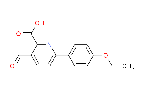 CAS No. 1447953-38-9, 6-(4-Ethoxyphenyl)-3-formylpicolinic acid