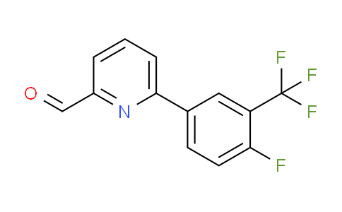 CAS No. 1401165-65-8, 6-(4-Fluoro-3-(trifluoromethyl)phenyl)picolinaldehyde