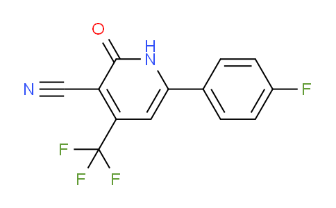 CAS No. 366022-33-5, 6-(4-Fluorophenyl)-2-oxo-4-(trifluoromethyl)-1,2-dihydropyridine-3-carbonitrile