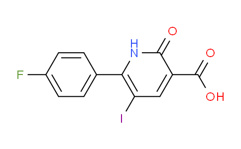 CAS No. 1708080-91-4, 6-(4-Fluorophenyl)-5-iodo-2-oxo-1,2-dihydropyridine-3-carboxylic acid