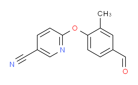 CAS No. 676494-24-9, 6-(4-Formyl-2-methylphenoxy)nicotinonitrile
