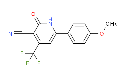 CAS No. 147381-61-1, 6-(4-Methoxyphenyl)-2-oxo-4-(trifluoromethyl)-1,2-dihydropyridine-3-carbonitrile