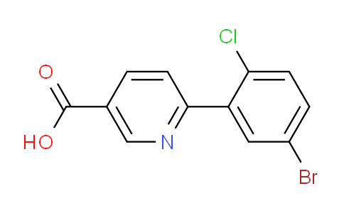 CAS No. 1437452-05-5, 6-(5-Bromo-2-chlorophenyl)nicotinic acid