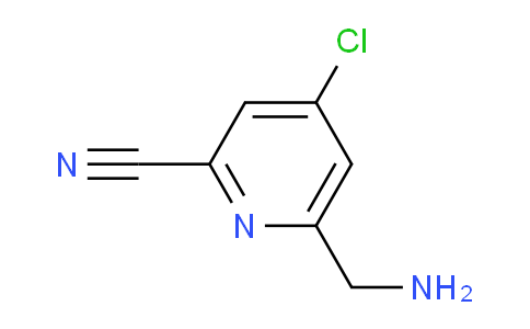 CAS No. 1393574-42-9, 6-(Aminomethyl)-4-chloropicolinonitrile