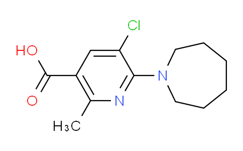 CAS No. 1443287-19-1, 6-(Azepan-1-yl)-5-chloro-2-methylnicotinic acid