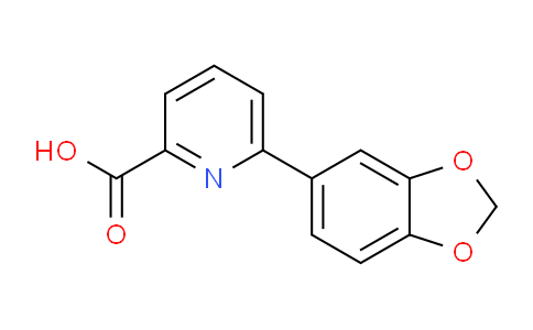 CAS No. 887983-53-1, 6-(Benzo[d][1,3]dioxol-5-yl)picolinic acid