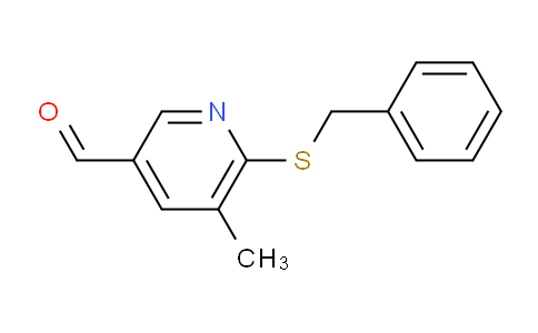 CAS No. 1355204-08-8, 6-(Benzylthio)-5-methylnicotinaldehyde