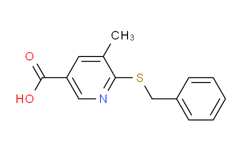 CAS No. 1355233-74-7, 6-(Benzylthio)-5-methylnicotinic acid