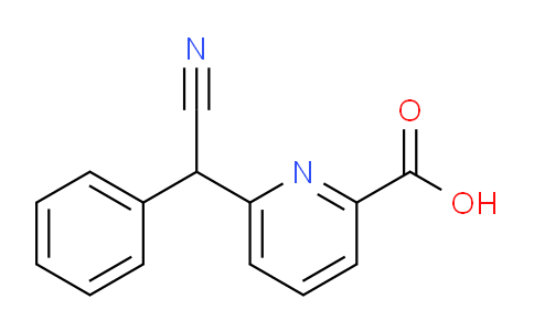 CAS No. 1379527-00-0, 6-(Cyano(phenyl)methyl)picolinic acid