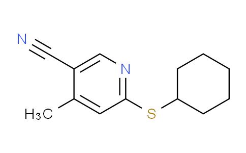 CAS No. 1355197-42-0, 6-(Cyclohexylthio)-4-methylnicotinonitrile