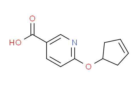 CAS No. 1355334-64-3, 6-(Cyclopent-3-en-1-yloxy)nicotinic acid
