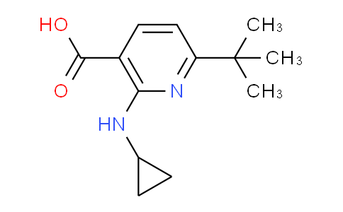 CAS No. 1710195-30-4, 6-(tert-Butyl)-2-(cyclopropylamino)nicotinic acid
