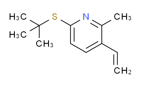 CAS No. 1355194-54-5, 6-(tert-Butylthio)-2-methyl-3-vinylpyridine