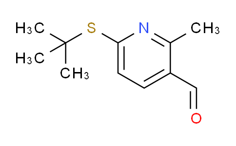 CAS No. 1355175-76-6, 6-(tert-Butylthio)-2-methylnicotinaldehyde