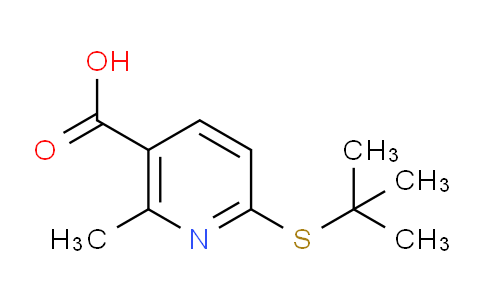 CAS No. 1355227-19-8, 6-(tert-Butylthio)-2-methylnicotinic acid