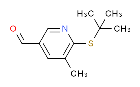 CAS No. 1355201-25-0, 6-(tert-Butylthio)-5-methylnicotinaldehyde