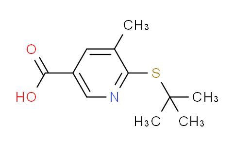 CAS No. 1355178-16-3, 6-(tert-Butylthio)-5-methylnicotinic acid