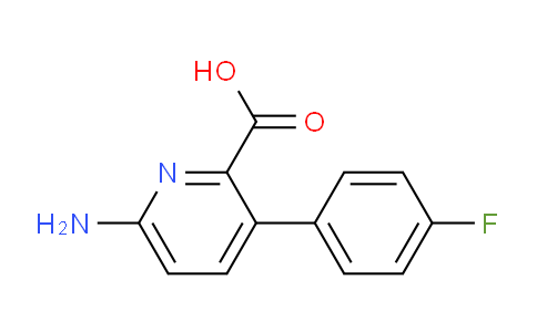 CAS No. 1214379-52-8, 6-Amino-3-(4-fluorophenyl)picolinic acid