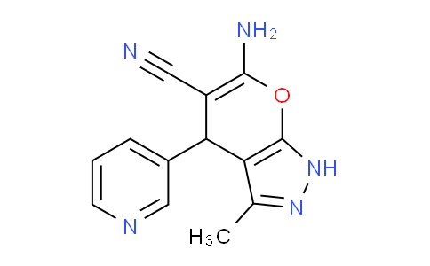 CAS No. 132813-99-1, 6-Amino-3-methyl-4-(3-pyridinyl)-1,4-dihydropyrano[2,3-c]pyrazole-5-carbonitrile