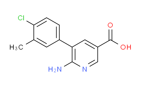 CAS No. 1426958-48-6, 6-Amino-5-(4-chloro-3-methylphenyl)pyridine-3-carboxylic acid