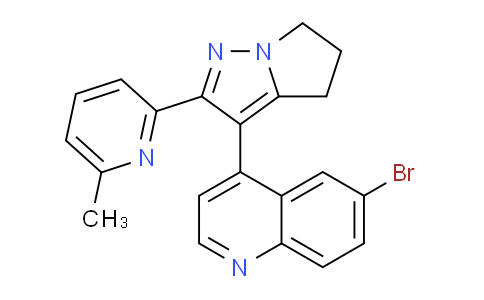 CAS No. 476474-52-9, 6-Bromo-4-(2-(6-methylpyridin-2-yl)-5,6-dihydro-4H-pyrrolo[1,2-b]pyrazol-3-yl)quinoline