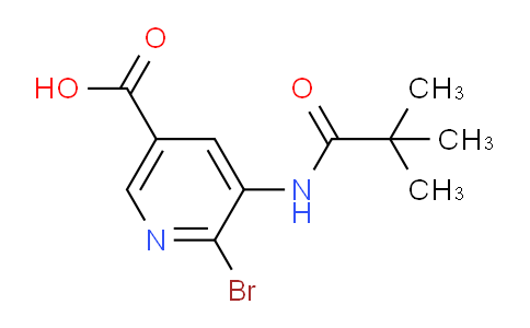 CAS No. 1142192-31-1, 6-Bromo-5-pivalamidonicotinic acid