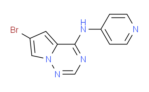 CAS No. 1623463-97-7, 6-Bromo-N-(pyridin-4-yl)pyrrolo[2,1-f][1,2,4]triazin-4-amine