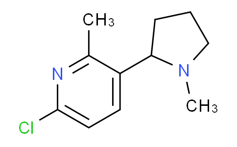 CAS No. 1352519-15-3, 6-Chloro-2-methyl-3-(1-methylpyrrolidin-2-yl)pyridine