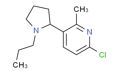 CAS No. 1352515-36-6, 6-Chloro-2-methyl-3-(1-propylpyrrolidin-2-yl)pyridine