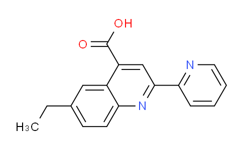 CAS No. 588711-28-8, 6-Ethyl-2-(pyridin-2-yl)quinoline-4-carboxylic acid